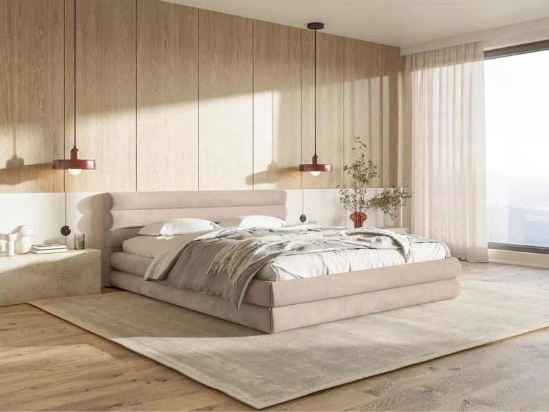 Miegamojo lova FLORENCE, bežinė spalva