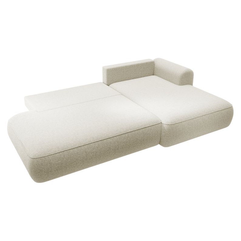 FOGA corner sofa bed, right-hand side, light beige