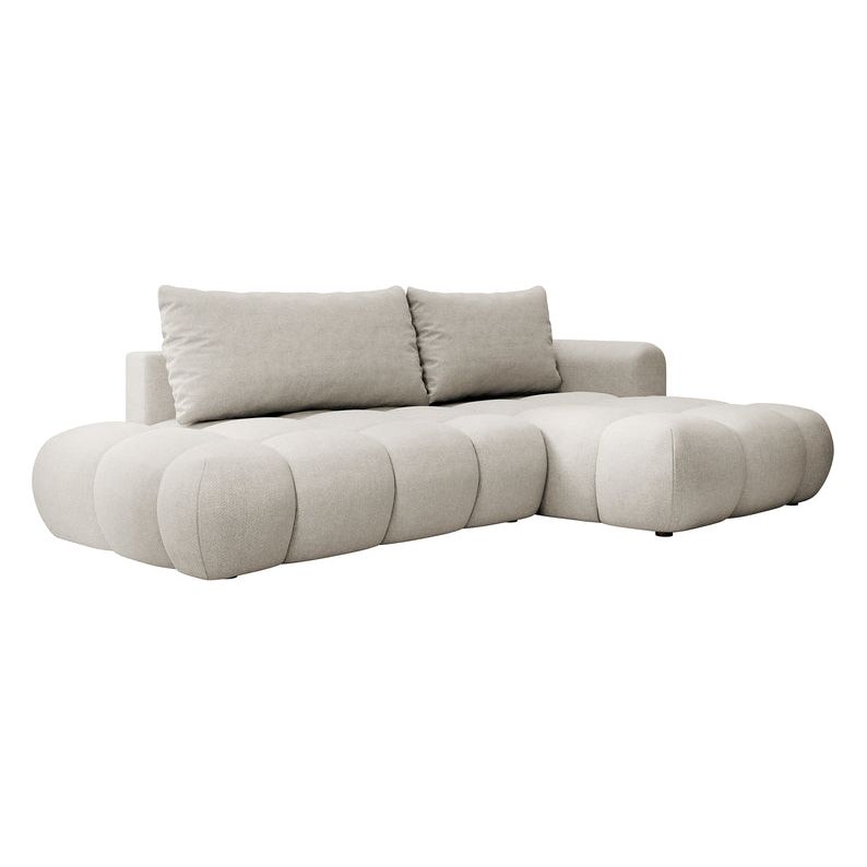 Kampinė sofa lova OMBO, dešinė, šviesiai pilkas