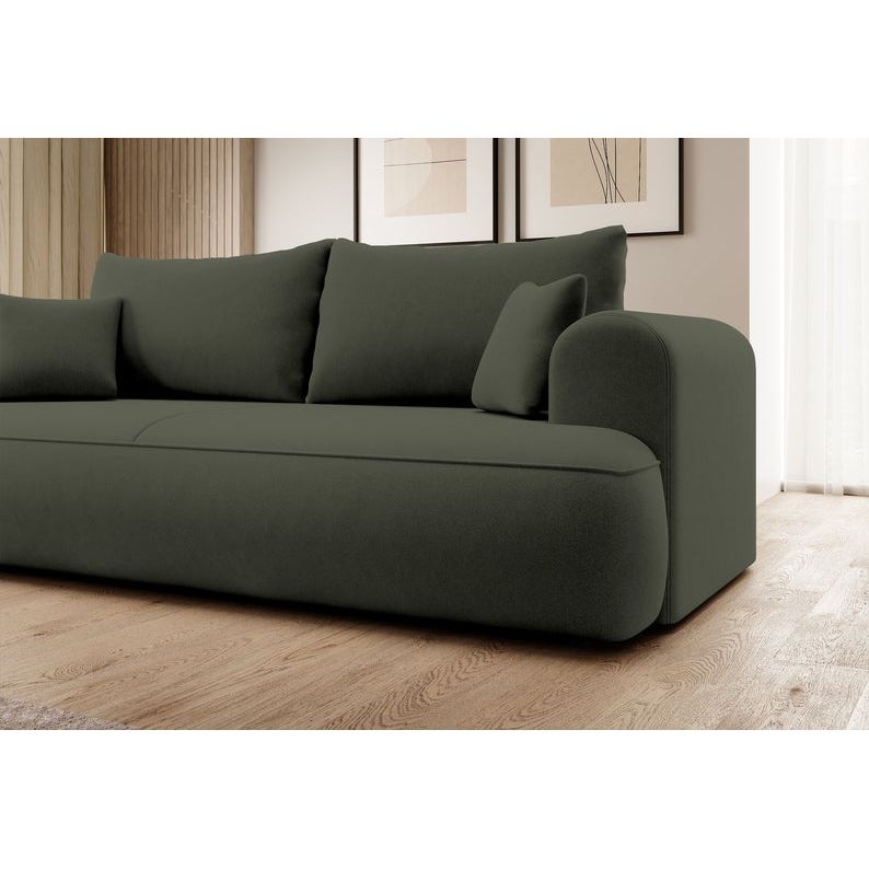 Sofa lova OVO, alyvuogių spalvos aksomas
