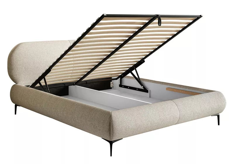 VELORA bed, light beige