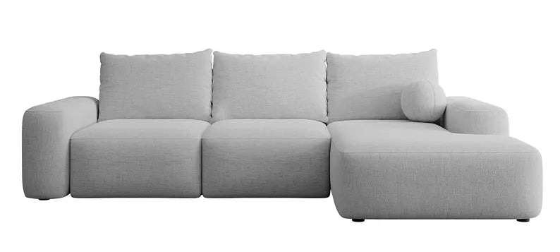 Kampinė sofa CARNOS, šviesiai pilkos spalvos