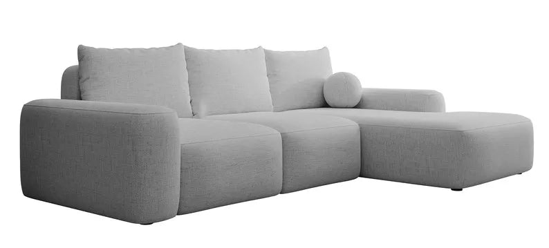 Kampinė sofa CARNOS, šviesiai pilkos spalvos