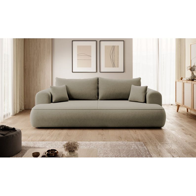 Sofa lova OVO, tamsiai smėlinis aksomas