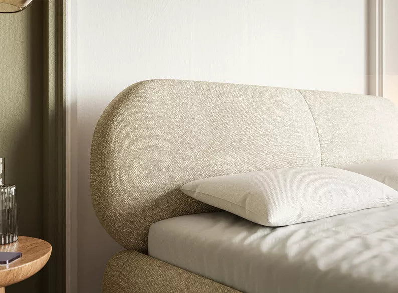 Bedroom bed VELORA, sand/beige