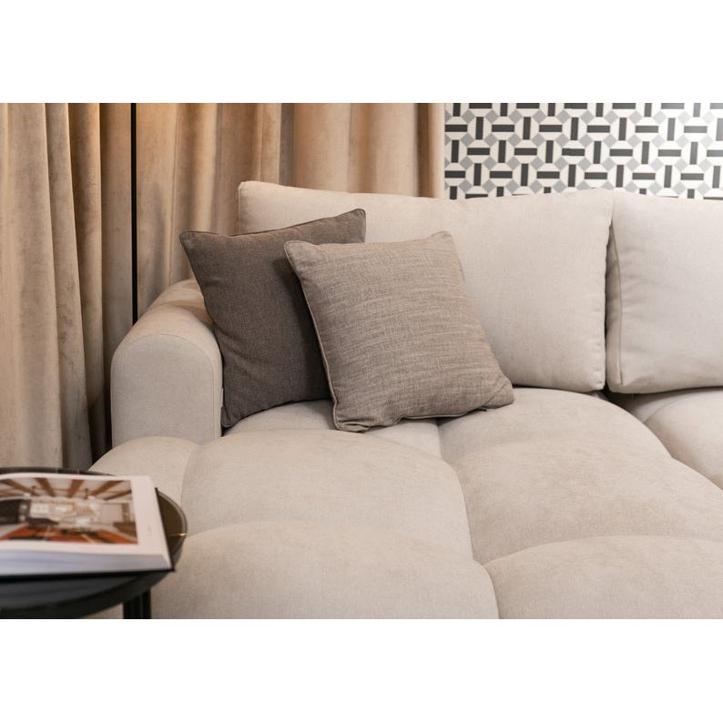 Kampinė sofa lova OMBO, kairė, natūrali