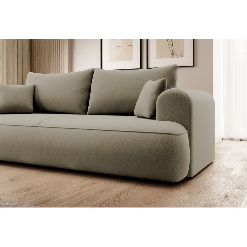 Sofa lova OVO, tamsiai smėlinis aksomas
