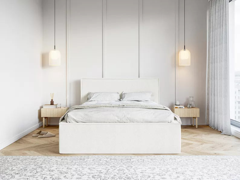 Bedroom bed LUCERA SICURO, cream color