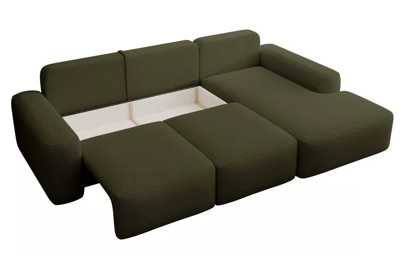 Kampinė sofa CARNOS, alyvuogių spalvos