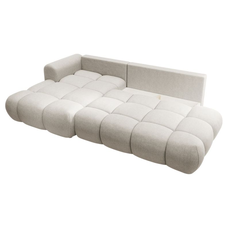 Kampinė sofa lova OMBO, kairė, šviesiai pilka