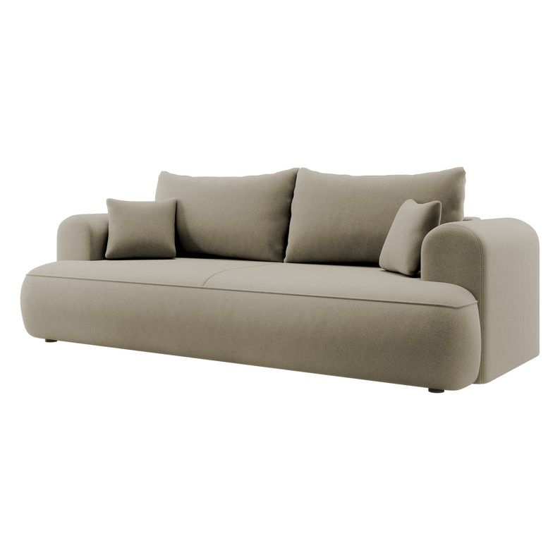 Sofa lova OVO, tamsiai smėlinis aksomas