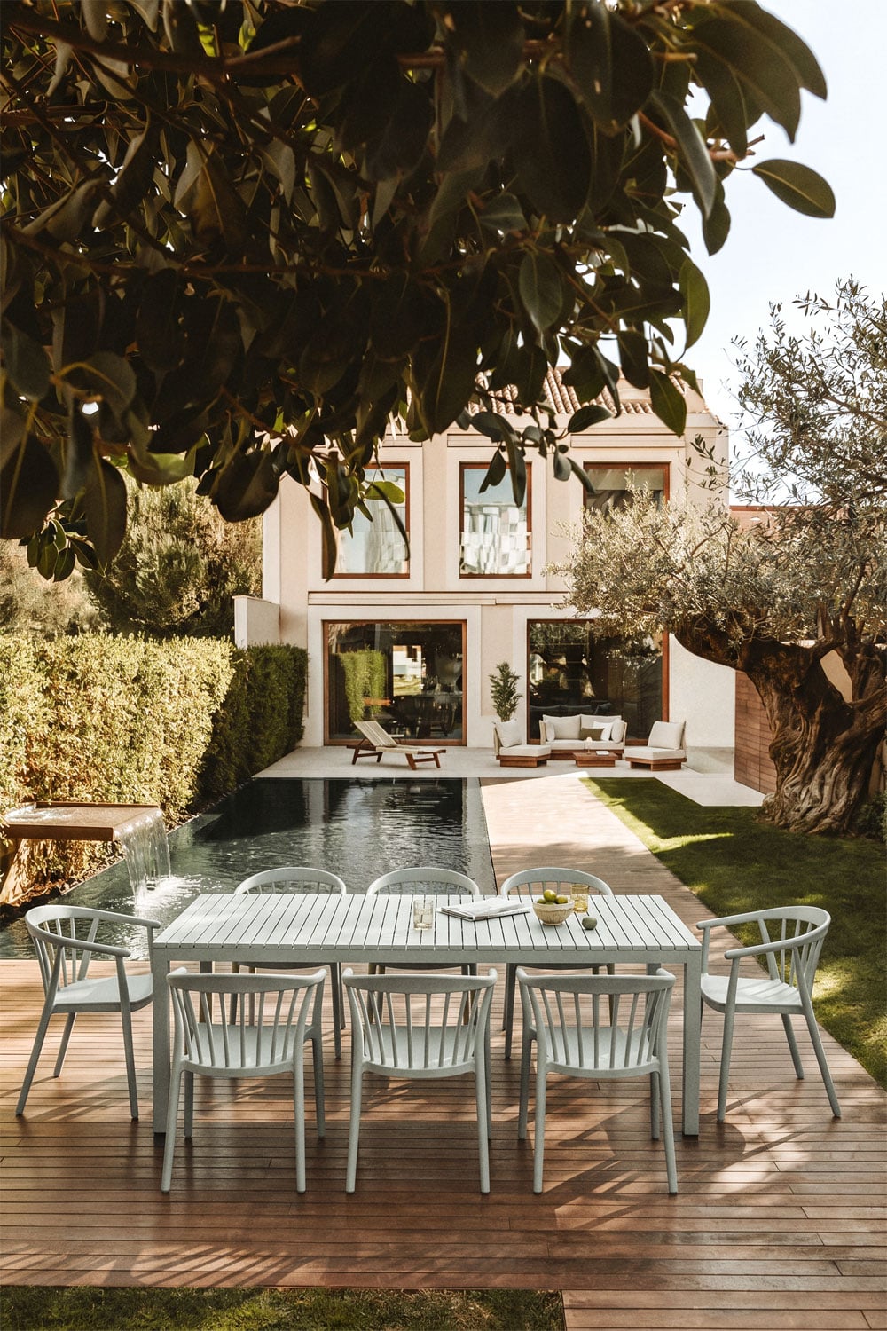 LARGO outdoor table, avocado, 210x100 cm