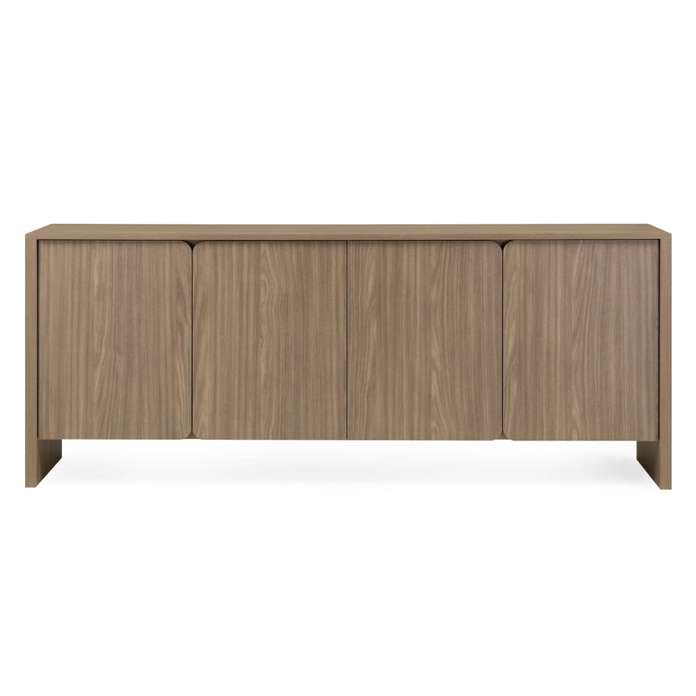 NACREE Chest of Drawers, 4 Doors, Pearl Oak
