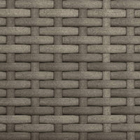 Trivietė sodo sofa su skliautu/taburetėmis, pilka, poliratanas - Namų Idėja