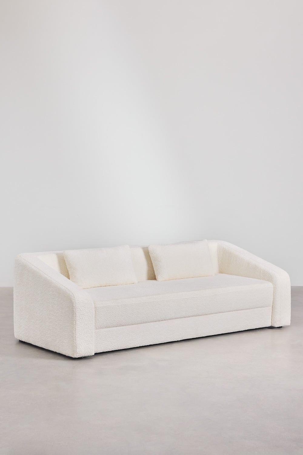 Trivietė sofa DALILA su miegama funkcija, balta spalva