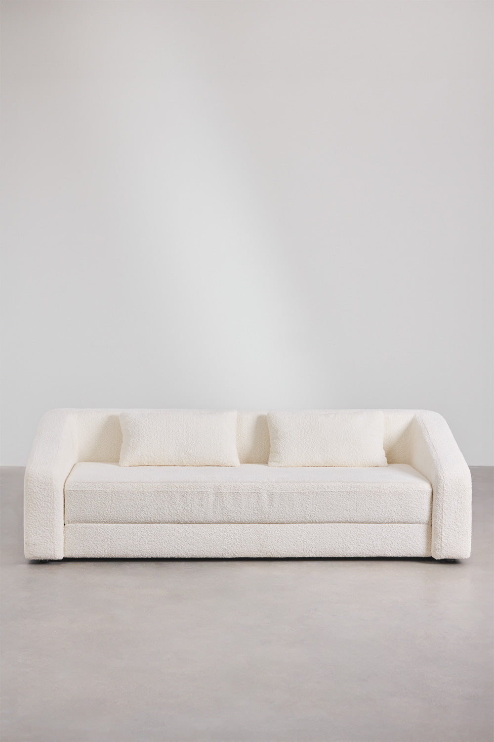 Trivietė sofa DALILA su miegama funkcija, balta spalva