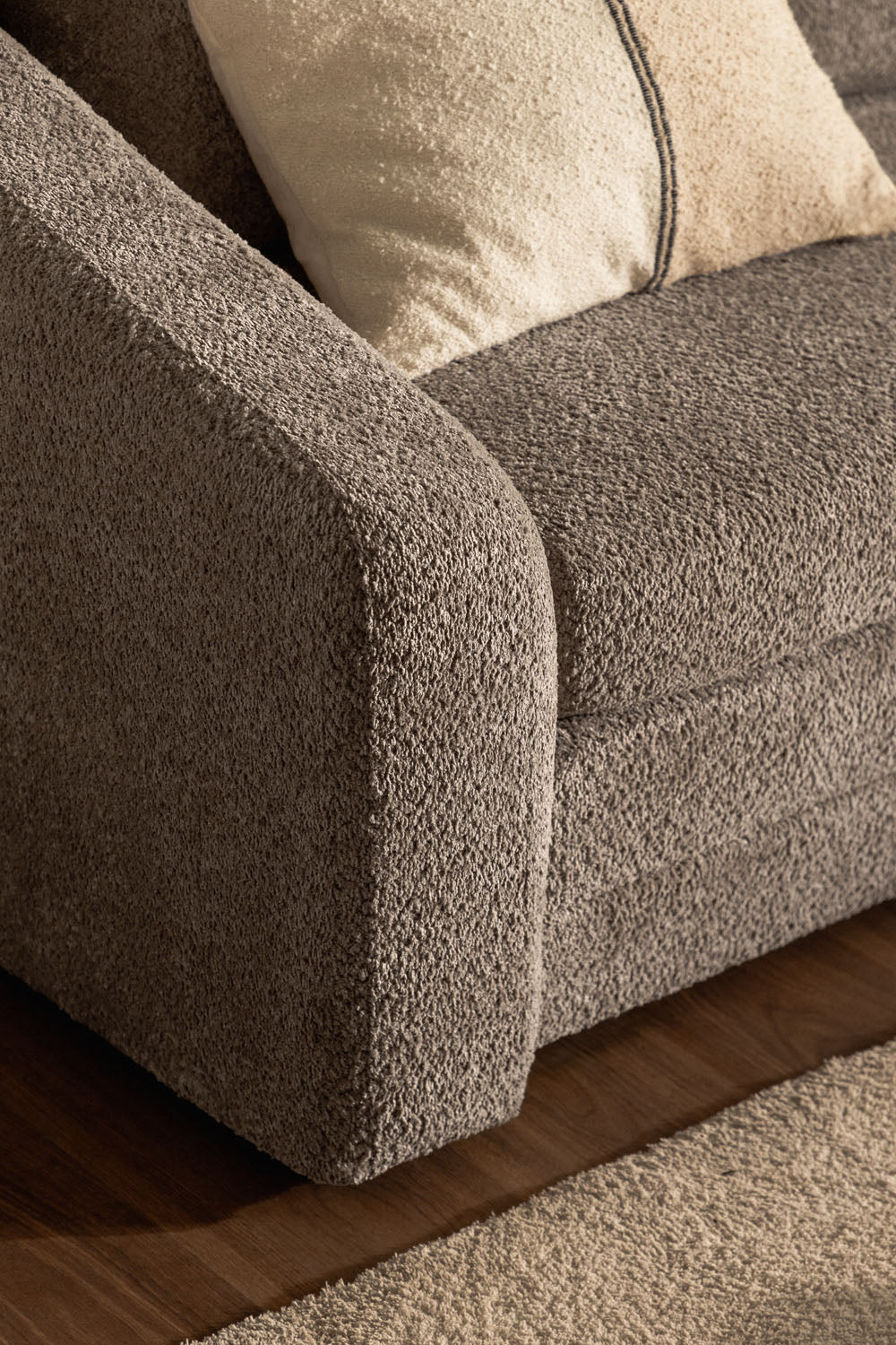 Three-seater sofa DALILA with sleeping function, brown