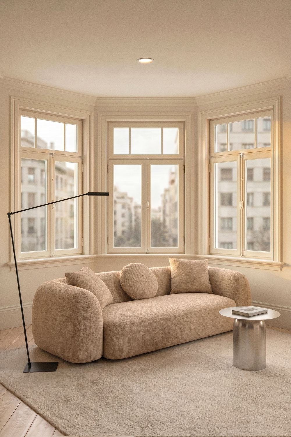 Trivietė sofa LUCIA, ruda