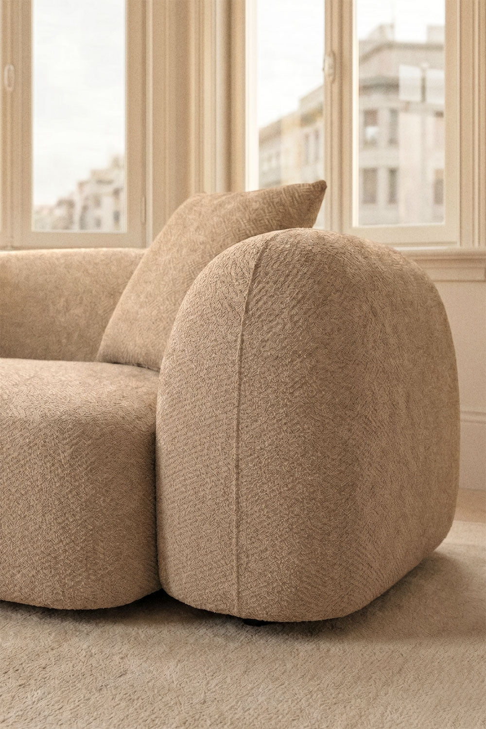 Trivietė sofa LUCIA, ruda