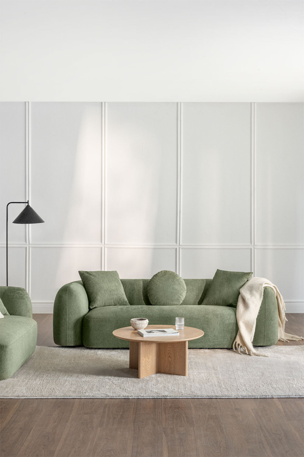 Trivietė sofa LUCIA, žalia