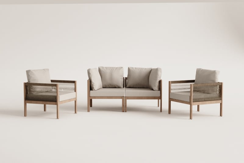 Lauko baldų komplektas PARMA, Intensyvi Verde Olive