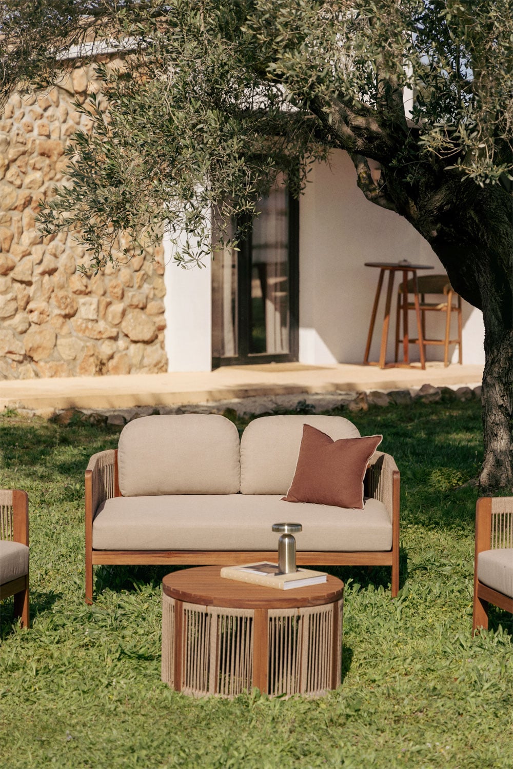 AKARO garden furniture set, two-seater sofa