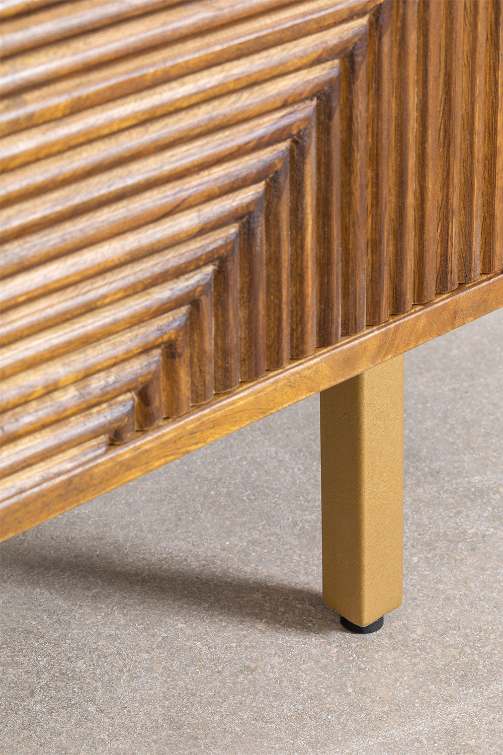 TV spintelė BORKU, mango medis, žalvario detalės 150 cm