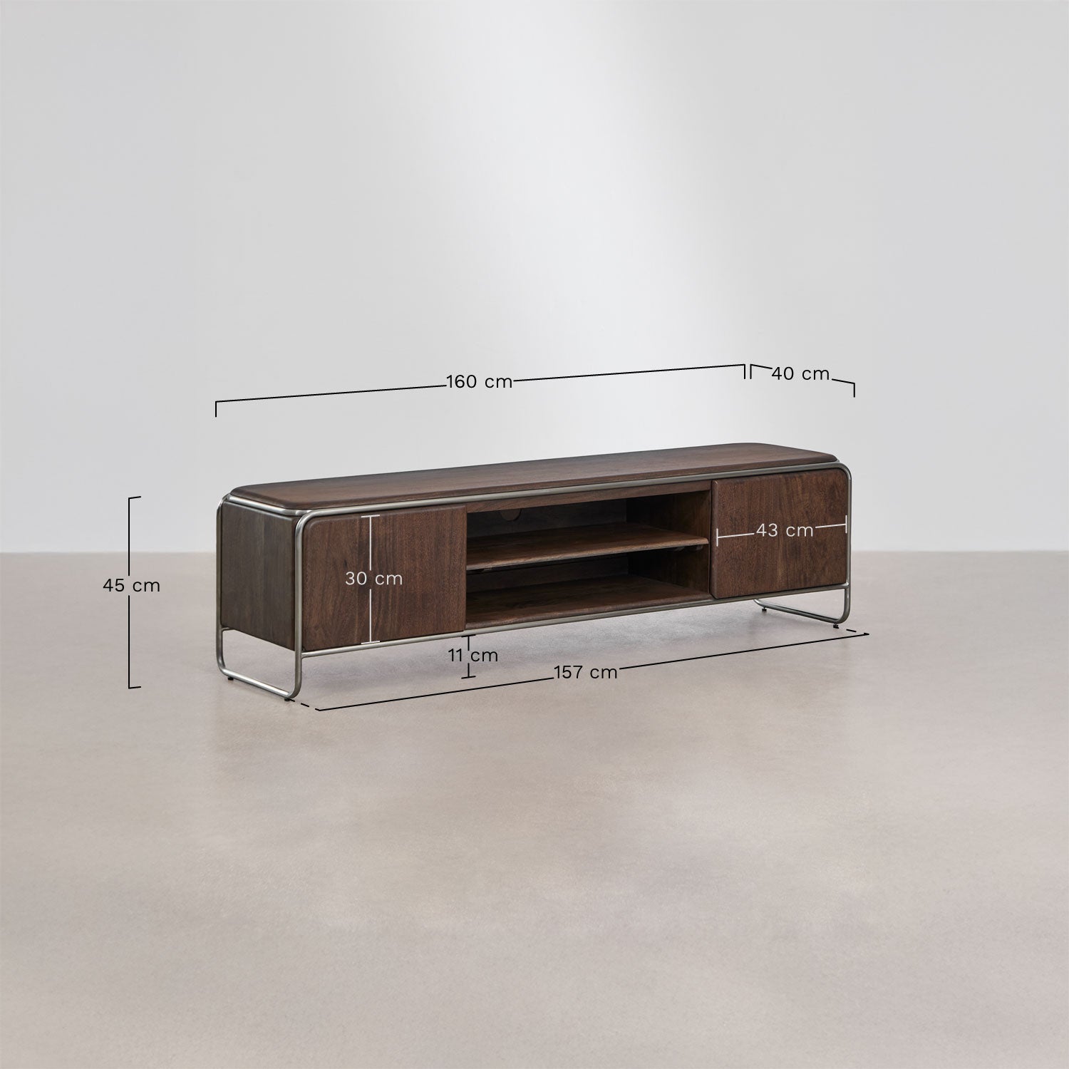 TV spintelė CARLINA, 160 cm