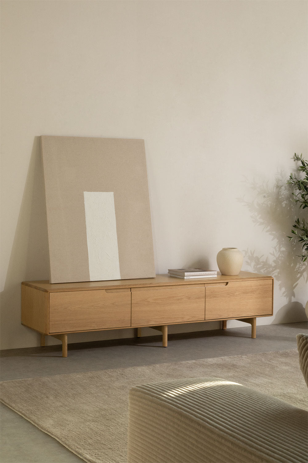 TV cabinet FENUORA, dark walnut