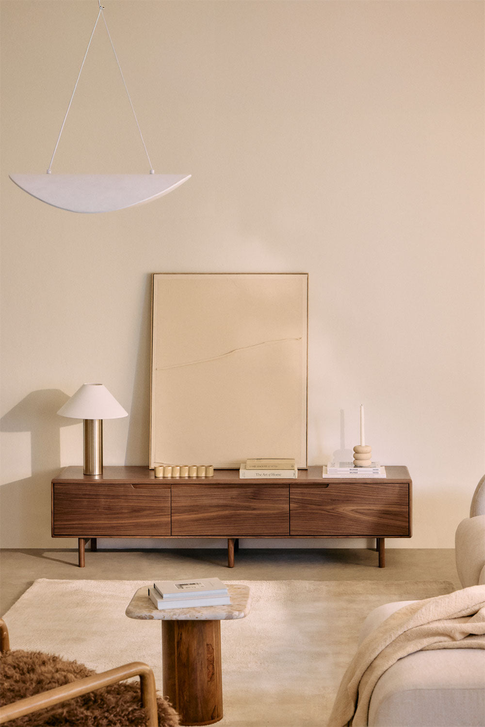 TV cabinet FENUORA, dark walnut