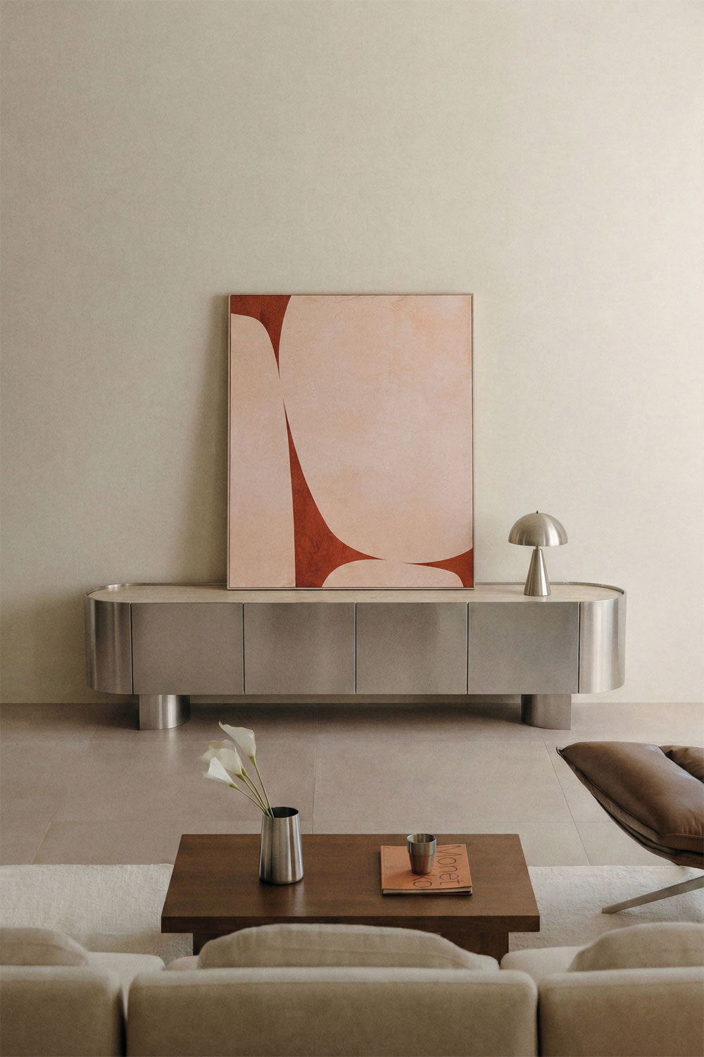 TV spintelė LAIMA, 180x40 cm, travertinas