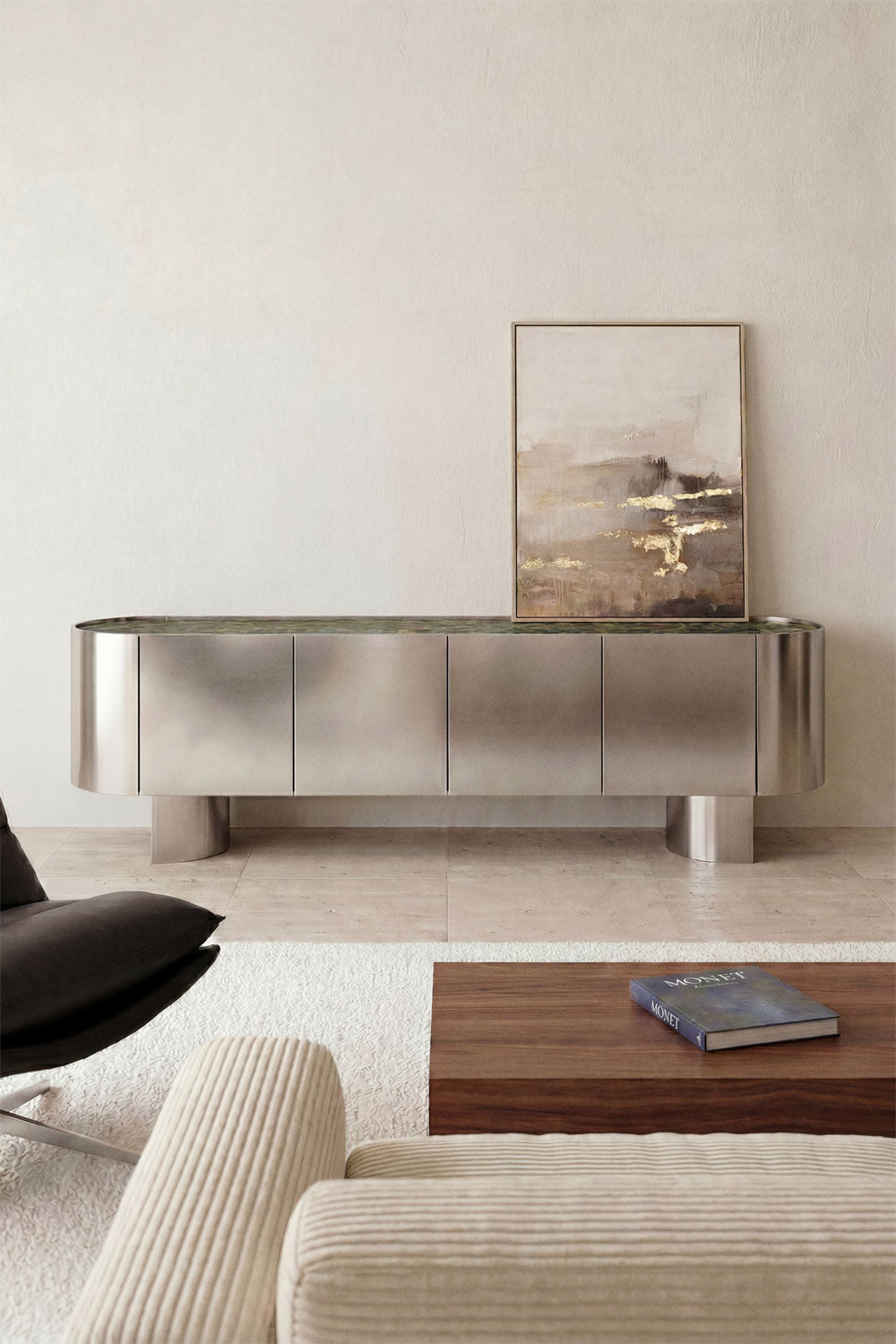 TV spintelė LAIMA, 180x40 cm, žalias miškas