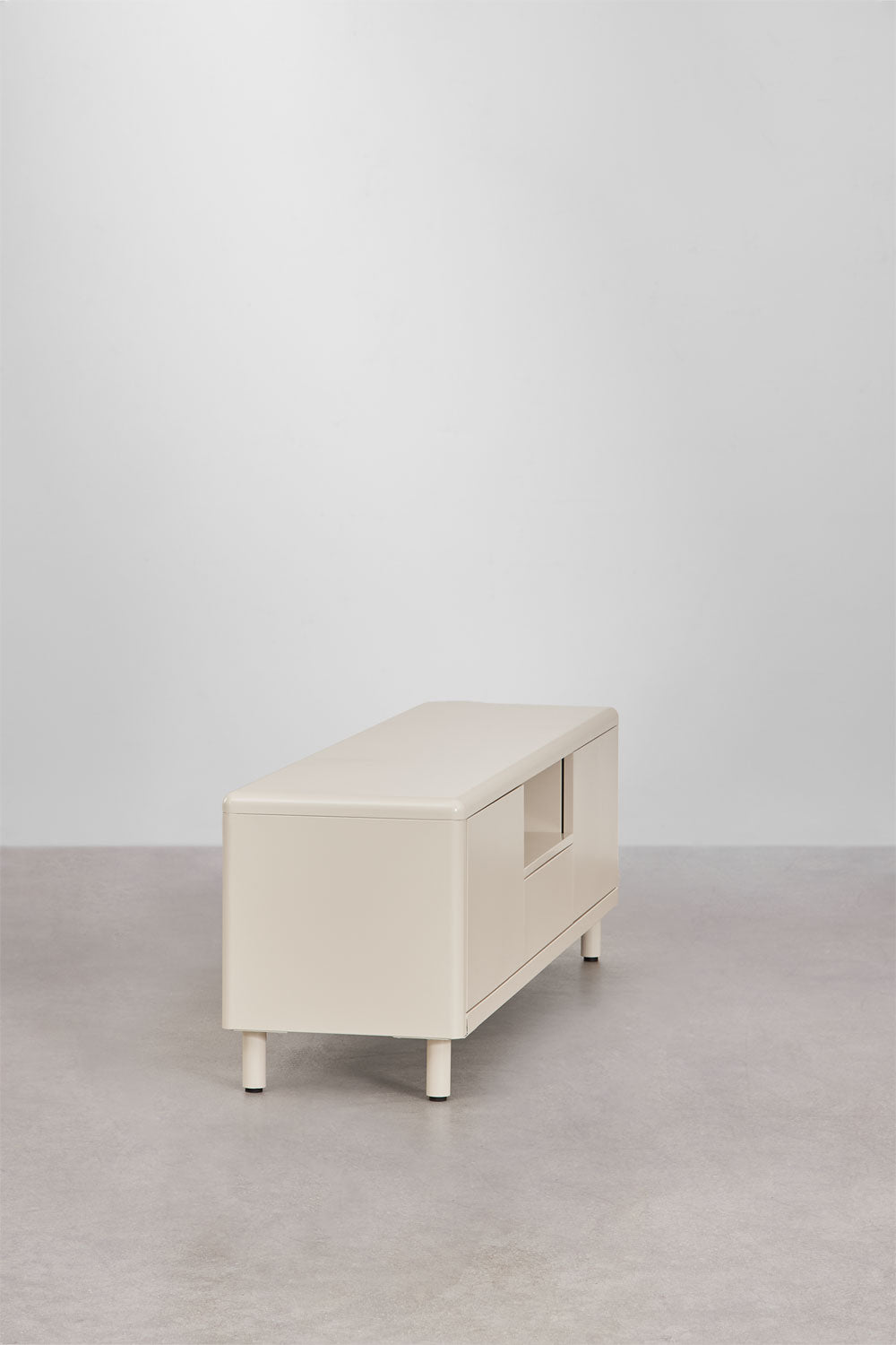 TV spintelė MIGARO, 150 cm, plieno konstrukcija, šviesi spalva
