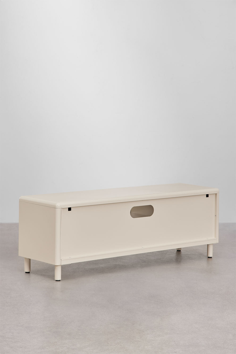 TV spintelė MIGARO, 150 cm, plieno konstrukcija, šviesi spalva