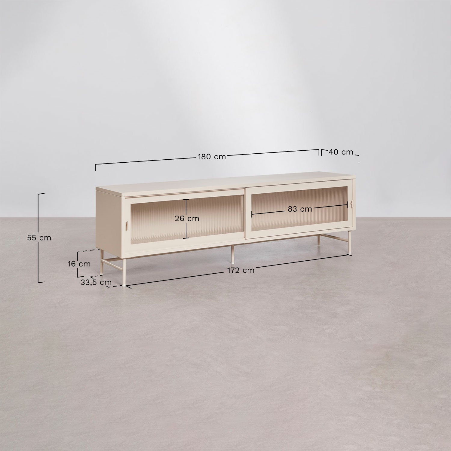 TV cabinet PAOLINE, acacia wood
