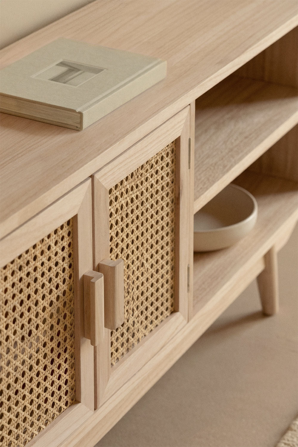 TV cabinet RELDU, paulownia wood