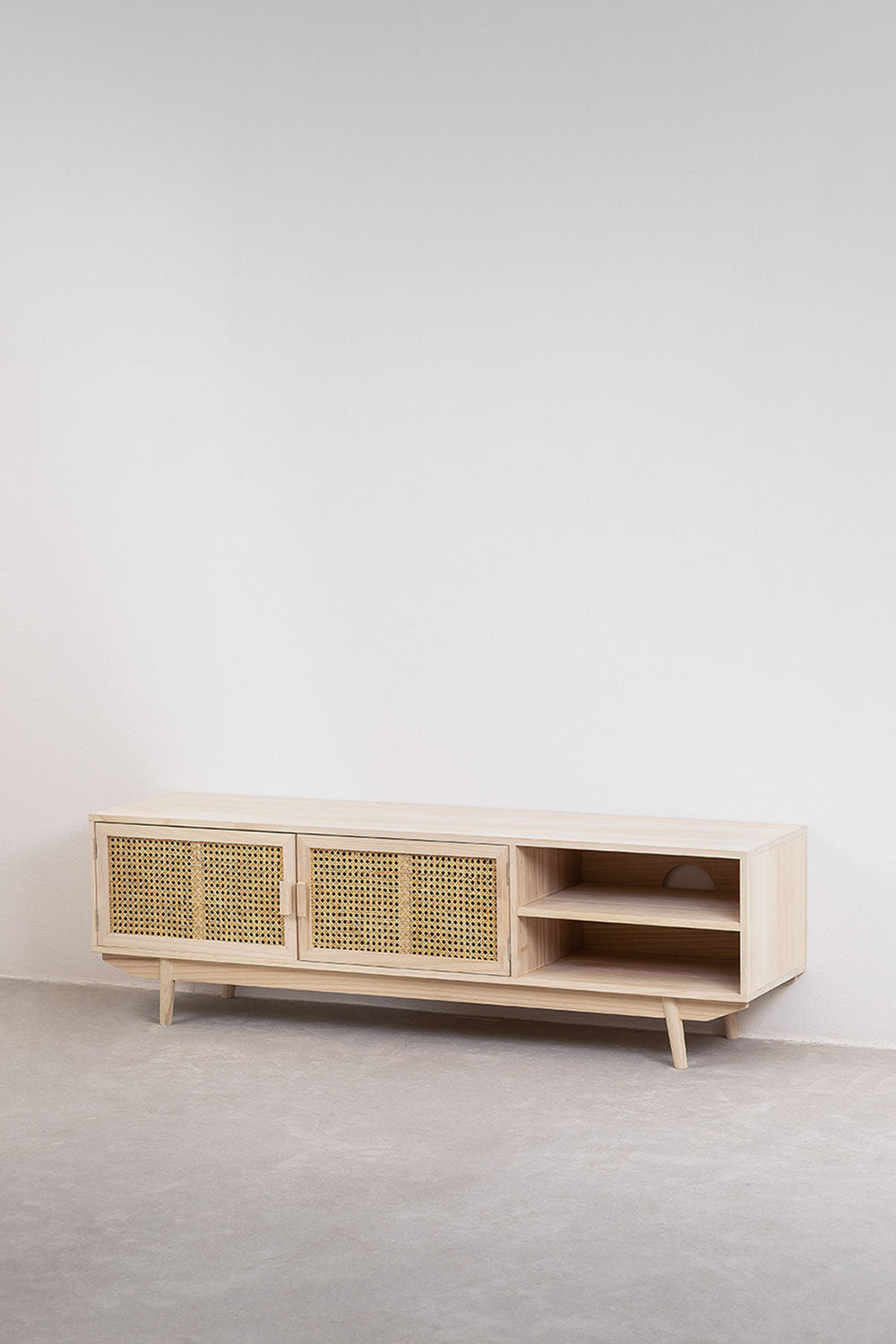 TV cabinet RELDU, paulownia wood