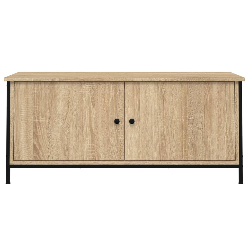 TV spintelė su durelėmis, ąžuolo, 102x35x45cm, apdirbta mediena - Namų Idėja