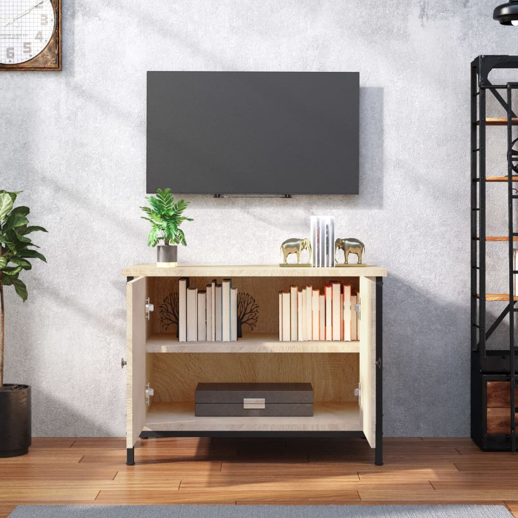 TV spintelė su durelėmis, ąžuolo, 60x35x45cm, mediena - Namų Idėja