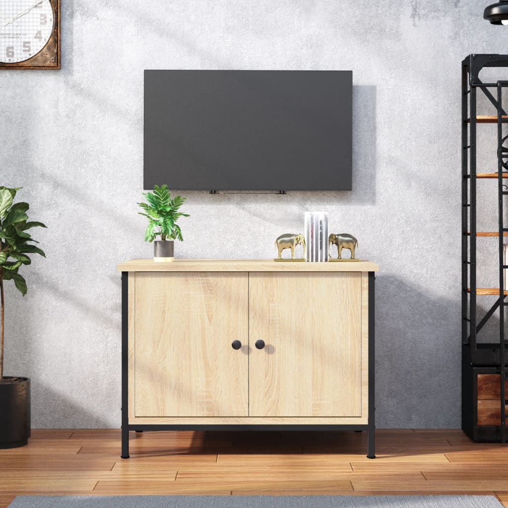 TV spintelė su durelėmis, ąžuolo, 60x35x45cm, mediena - Namų Idėja