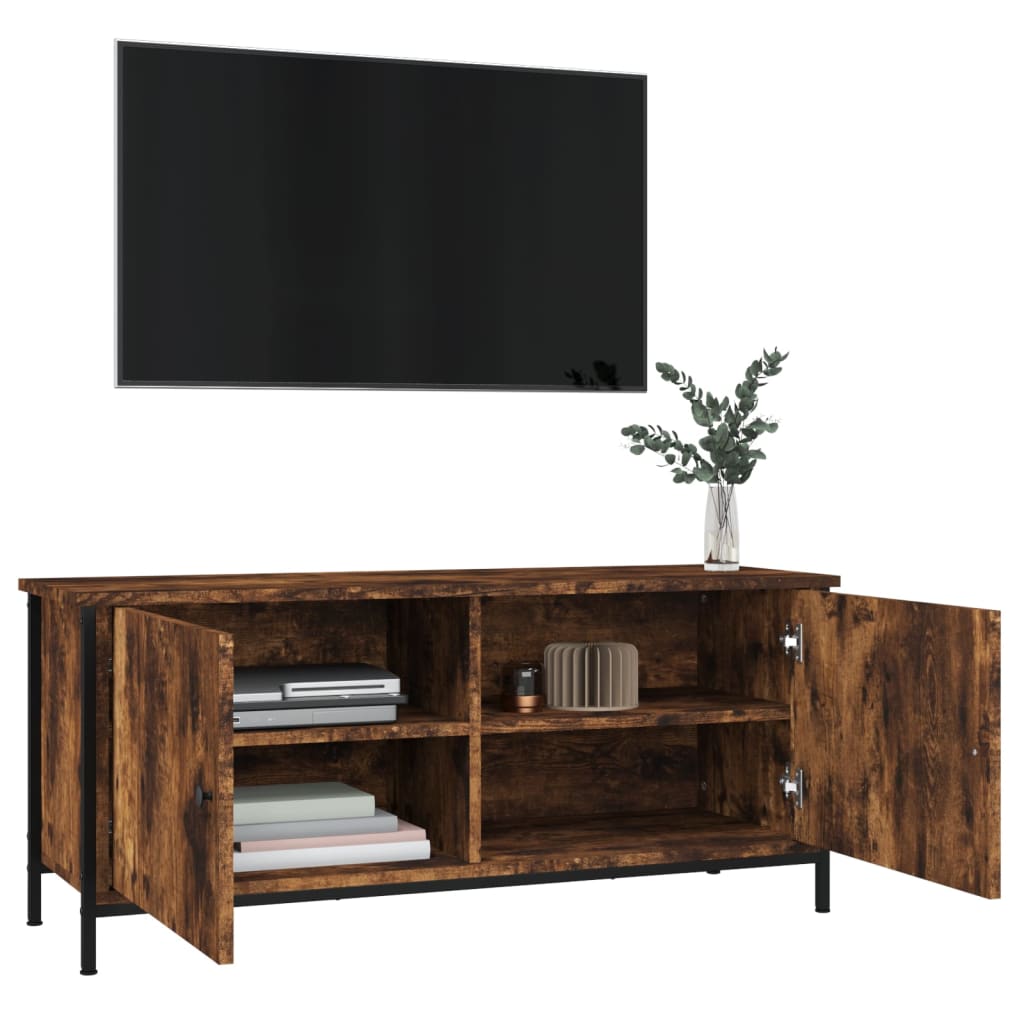 TV spintelė su durelėmis, dūminio ąžuolo, 102x35x45cm, mediena - Namų Idėja