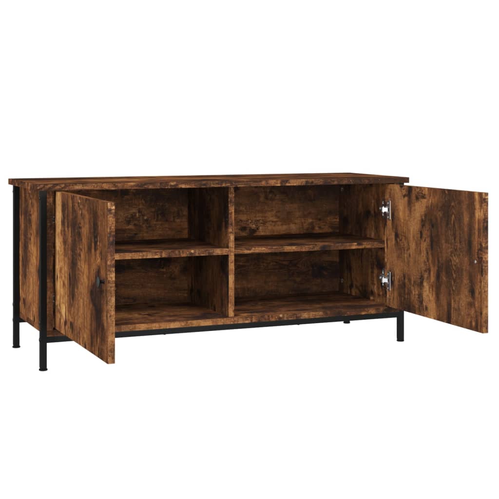 TV spintelė su durelėmis, dūminio ąžuolo, 102x35x45cm, mediena - Namų Idėja