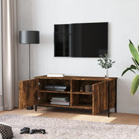 TV spintelė su durelėmis, dūminio ąžuolo, 102x35x45cm, mediena - Namų Idėja