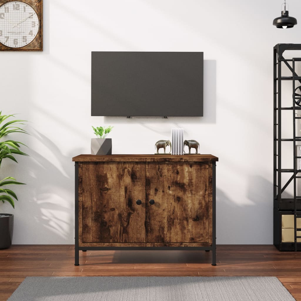 TV spintelė su durelėmis, dūminio ąžuolo, 60x35x45cm, mediena - Namų Idėja