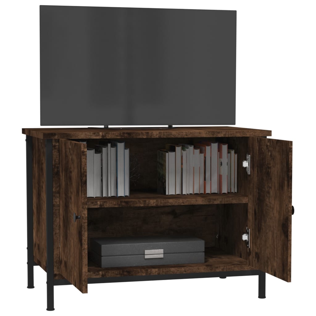 TV spintelė su durelėmis, dūminio ąžuolo, 60x35x45cm, mediena - Namų Idėja