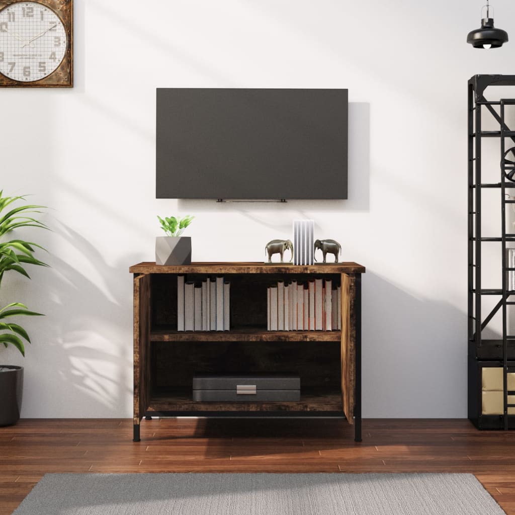 TV spintelė su durelėmis, dūminio ąžuolo, 60x35x45cm, mediena - Namų Idėja