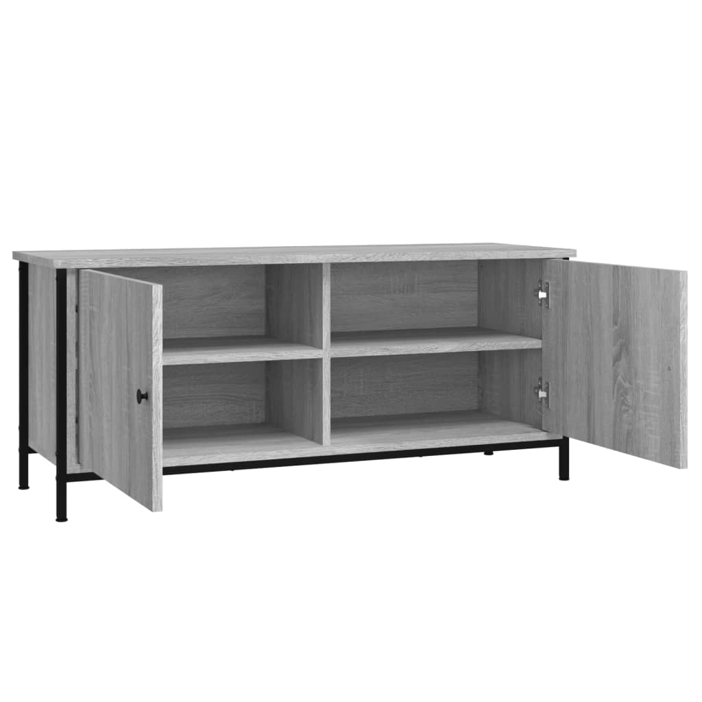 TV spintelė su durelėmis, pilka ąžuolo, 102x35x45cm, mediena - Namų Idėja