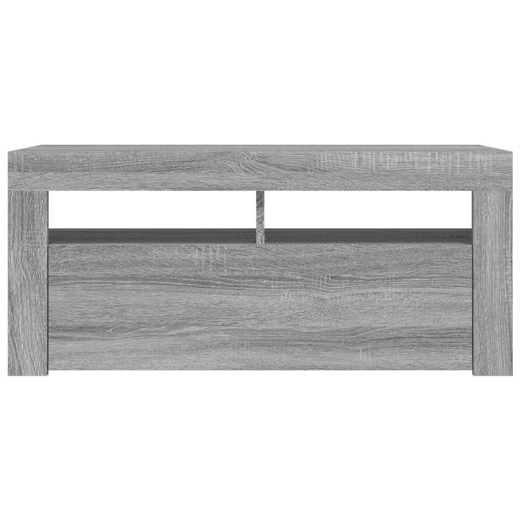 TV spintelė su LED apšvietimu, pilka ąžuolo, 90x35x40cm - Namų Idėja