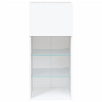 TV spintelė su LED lemputėmis, baltos spalvos, 40,5x30x90cm - Namų Idėja