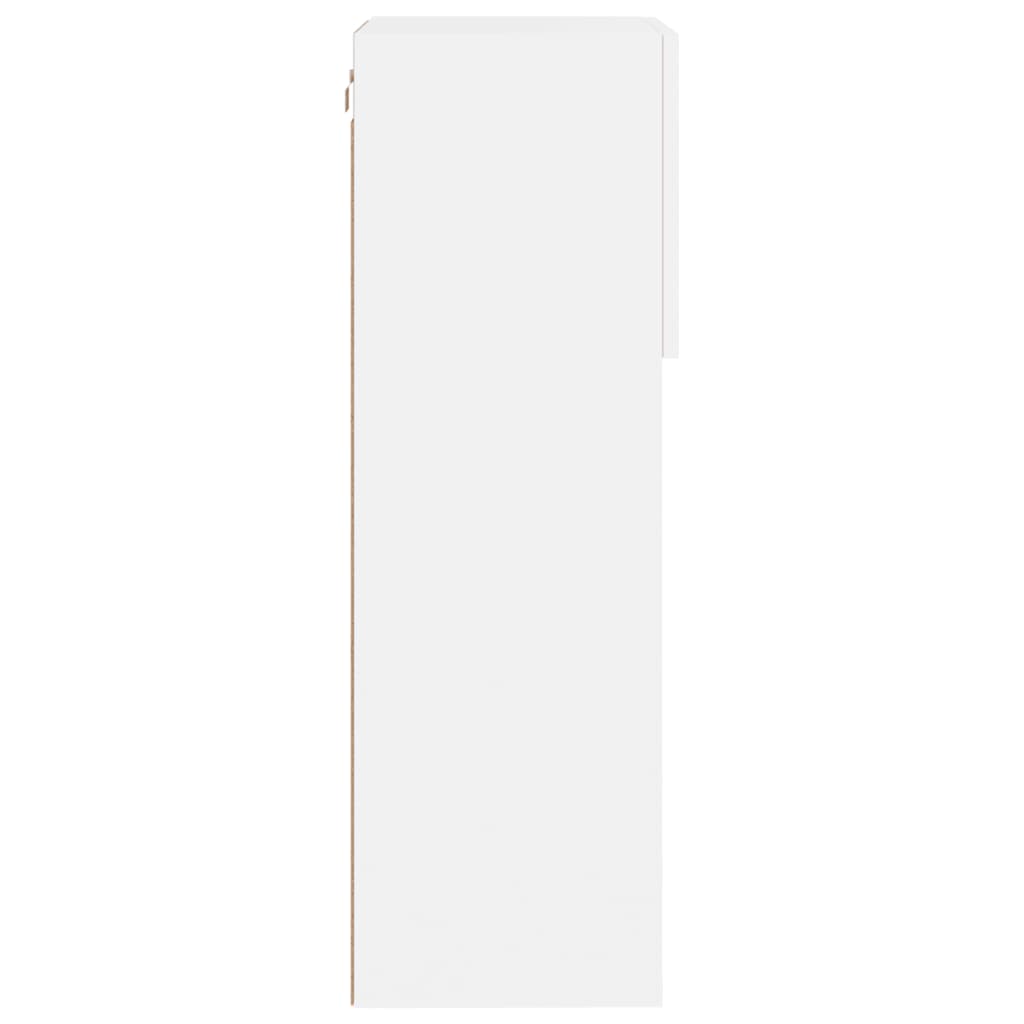 TV spintelė su LED lemputėmis, baltos spalvos, 40,5x30x90cm - Namų Idėja